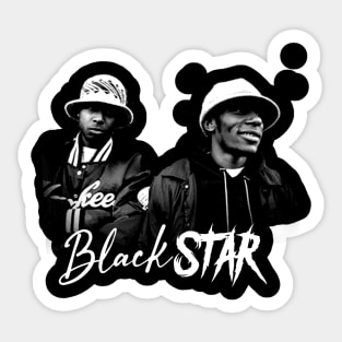 duo black star dark retro Sticker